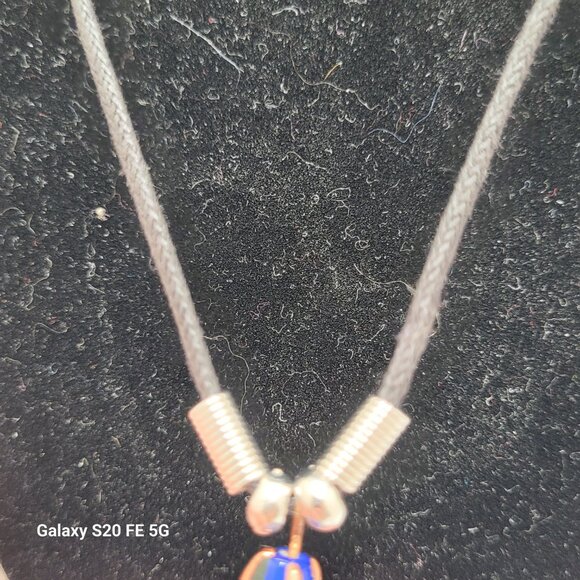 Unique Boho Glass Blue Necklace - One of a Kind - Picture 5 of 8